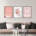 Set of 3 Downloadable Prints Printable Modern Art in Blush - Etsy