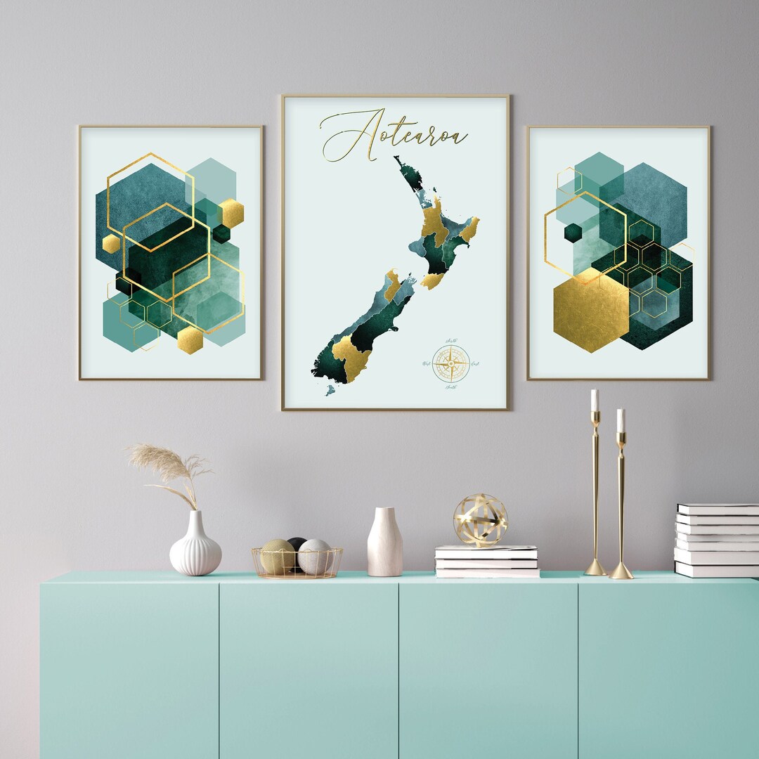 Printable Aotearoa Map, New Zealand Map Digital Download, NZ Map