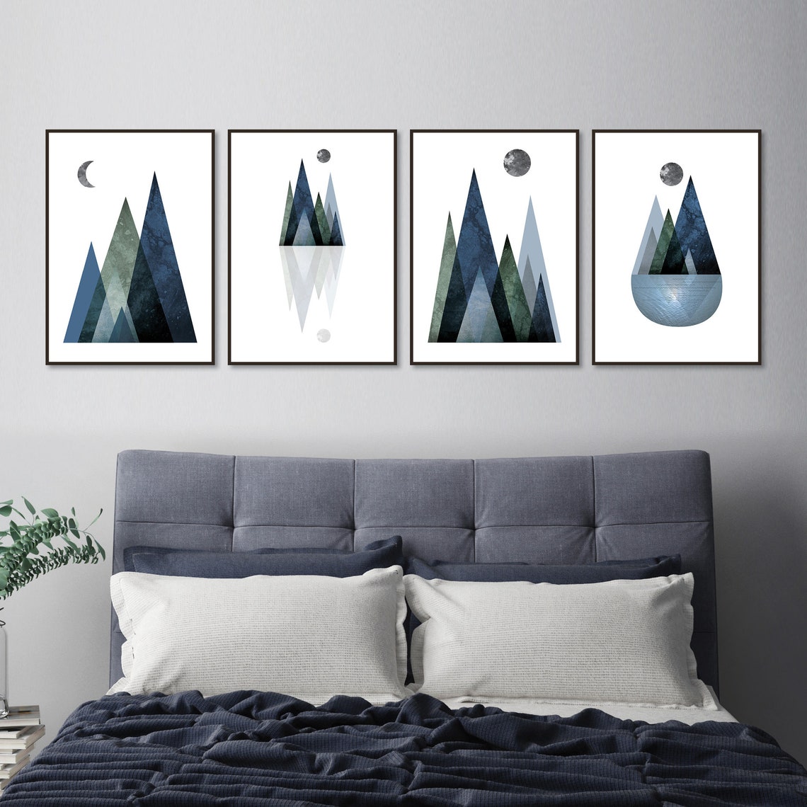 Printable Art Downloadable Prints Set of 4 Scandi | Etsy