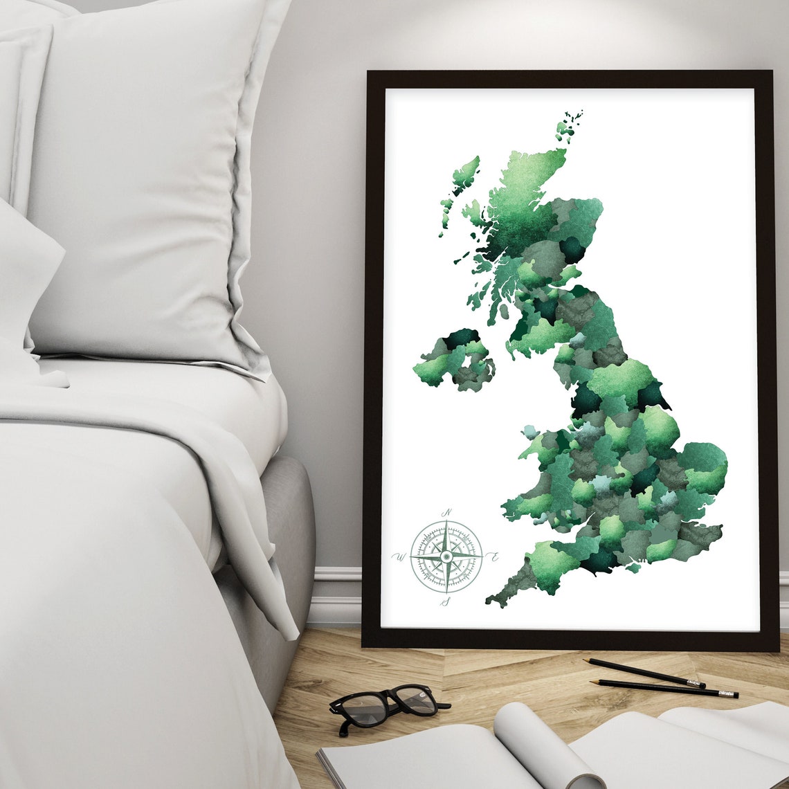 Digital Download of UK Map Printable Wall Map England Large - Etsy Australia