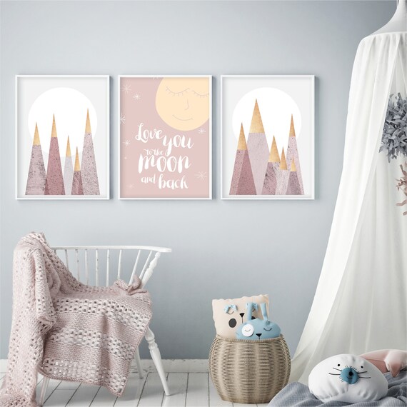 mountain wall art nursery