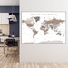 Detailed World Map Poster, Muted Neutral Colors (digital Download) - Etsy