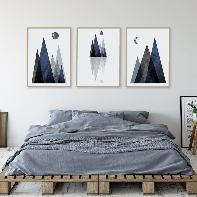 Downloadable Printable Mountain Print Set Scandinavian - Etsy Australia