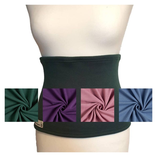 Fleece Back Warmer Haramaki for Aerialists / Dancers / Stretching / Alpine Fleece Dark Green Bottle Green / Petrol / Purple