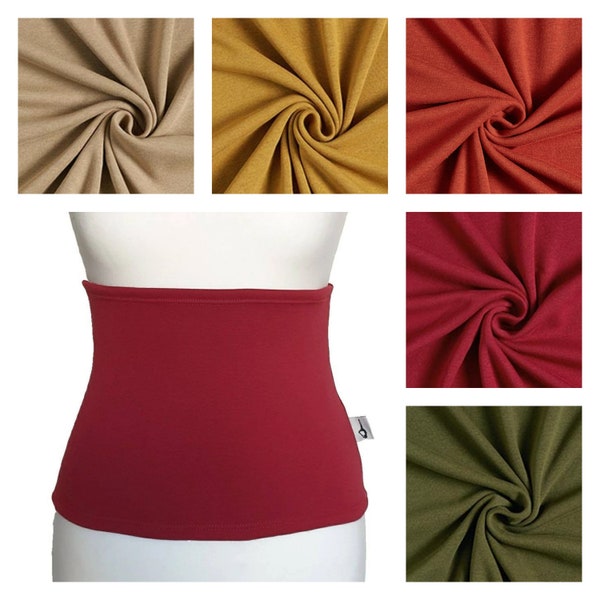 Fleece Back Warmer Haramaki for Aerialists / Dancers / Stretching / Pole Dance / Yoga Carmine Red / Sand / Dark Olive / Ocher Yellow