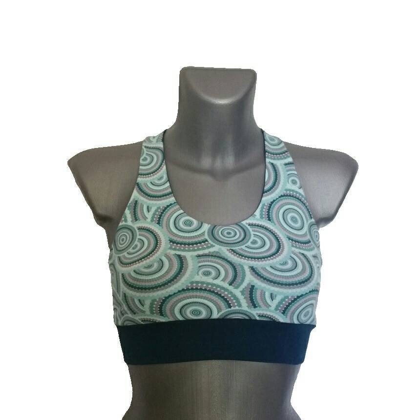 Cute Light Blue Sports Bra, Womens Blue Racerback Activewear Bra for  Workout, Yoga, or Casual Outfit 