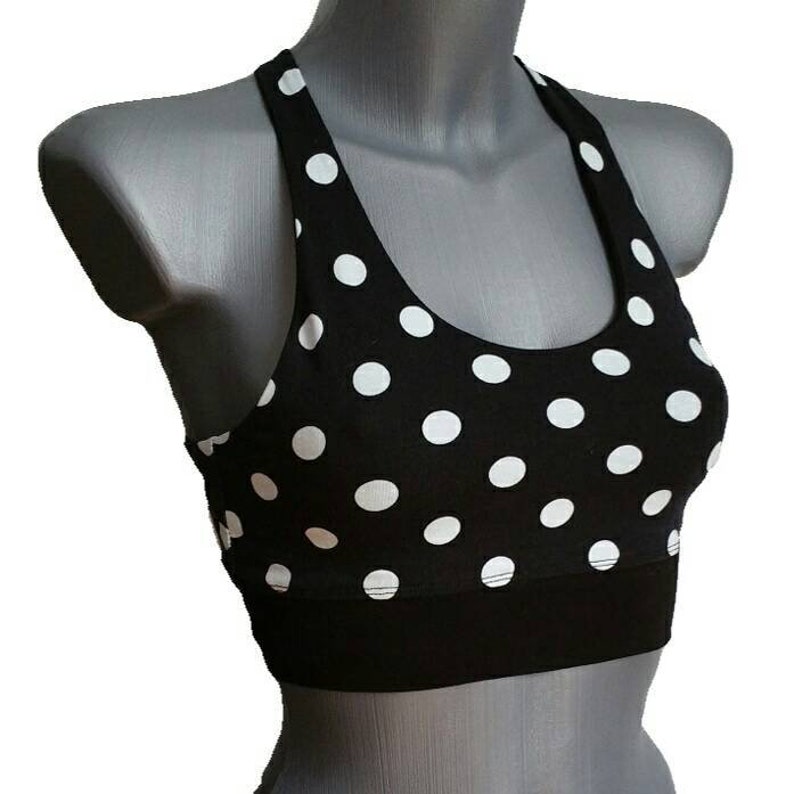 Bralette Top Polka Dots Dance Bralette Training Bralette | Etsy