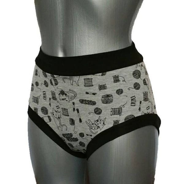 Cats and Wool Print Pole Dance Shorts | Yoga Shorts - Panties That You Can Wear Outside