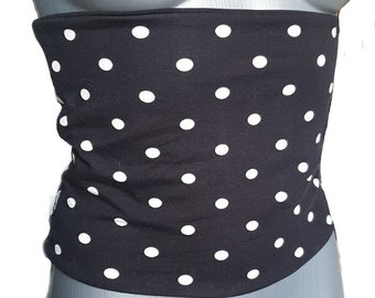 Double Sided Polka Dot Cotton Haramaki Back Warmer for Yoga, Dance, Acrobatics