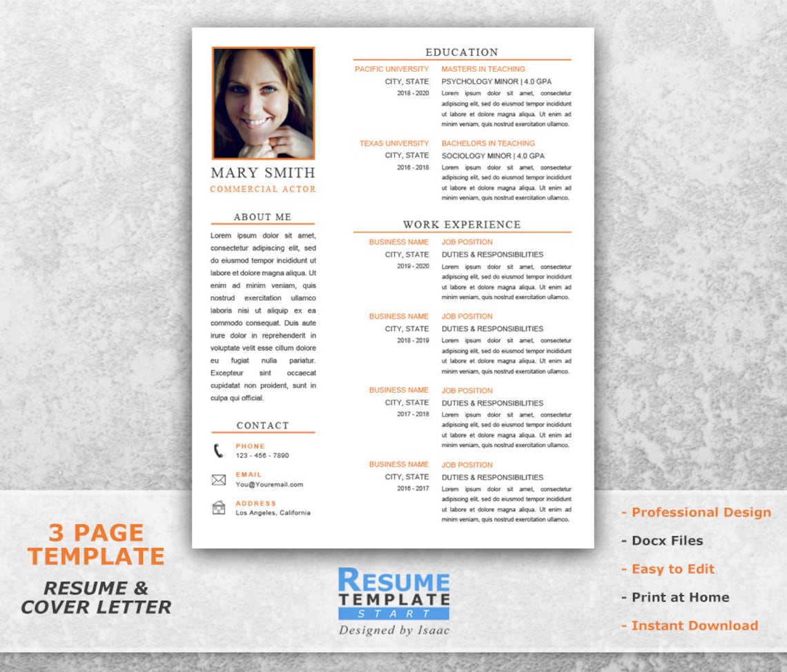 Theatrical Resume Template Word