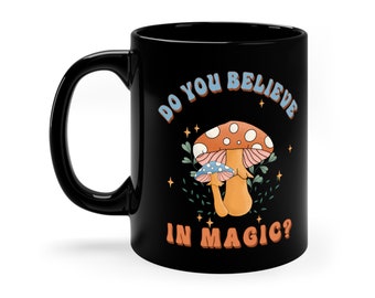 Mushroom Coffee Mug, Magical Enchanted Drinkware, Fantasy Gift
