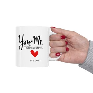 Together Forever Personalisierte Datum Kaffeetasse, Paar Geschenk, Romantisches Geschenk, Jubiläumsgeschenk, Hochzeitsgeschenk, Sentimentales Geschenk, Geschenkidee