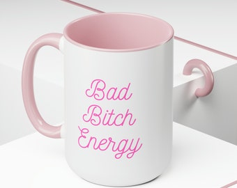 Kubek energetyczny Bad Bitch | Feministyczny ceramiczny kubek do kawy
