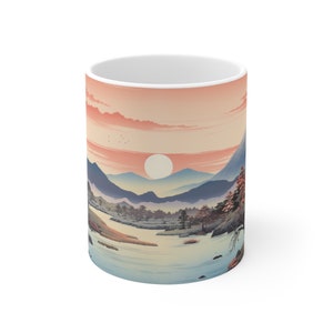 Japanese Art Coffee Mug, Ukiyo-e style, Traditional Japanese artwork, Vintage Japanese print, Japanese motif cup, Favorite mug, Gift Idea