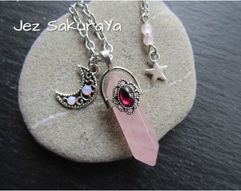 Rose Quartz Necklace - Etsy