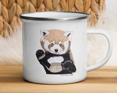Enamel Mug Coffee Creature Collection - Red Panda
