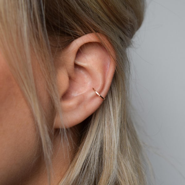 Ear Cuff - Rose Gold Ear Cuff - Ear Wrap - Hammered Ear Cuff - Conch Cuff - Adjustable Ear Cuff - Fake Conch Ring - Delicate Ear Cuff