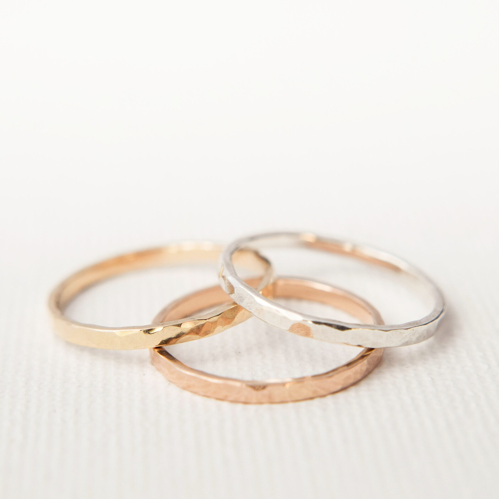 Stacking Rings Solid Gold Stacking Rings Rose Gold Etsy