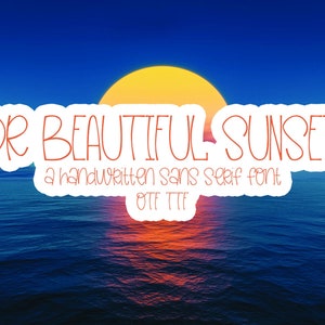 DR Beautiful Sunset - Een handgeschreven schreefloze lettertype