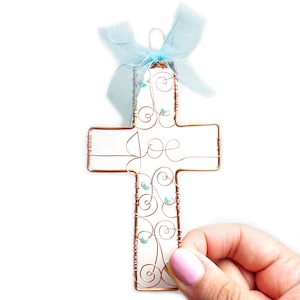 Baptism Gift Christening Gift for Boys Personalized Baby Baptism Personalized Baptism Cross Baptism Gift Baby Boy Baptism Gift Blue Cross