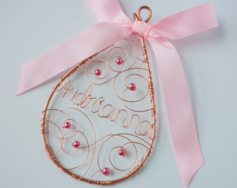 Personalized Baby Ornament Baby First Christmas Unique Baby Gift Newborn Girl Baby Shower Gift Baby Nursery Decor Birth Stats Baby Monogram
