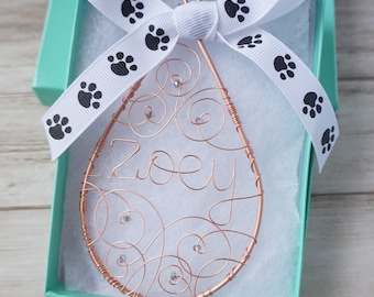 Dog Sympathy Gift Pet Sympathy Gift Pet Memorial Gift Loss of Pet Gift Always in our Hearts with Pet's Name Christmas Ornament