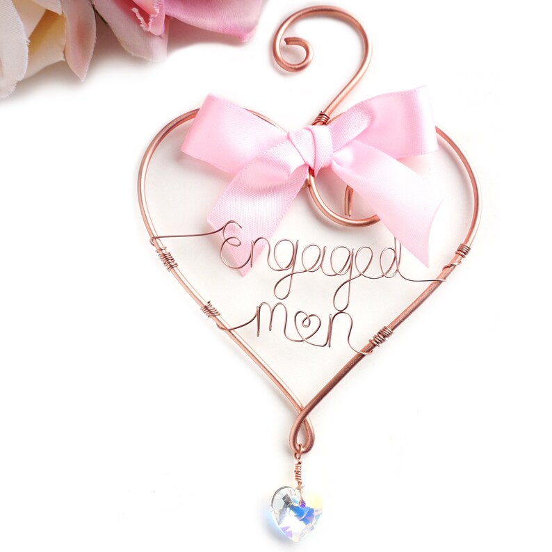 Personalzed Engaged Ornament, Photo Ornament, Weddng Gft, Keepsake