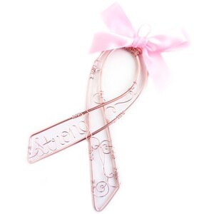 Breast Cancer Ribbon Cancer Awareness Gift Ribbon Ornament Breast Cancer Gift Breast Cancer Care Package Motivational Breast Cancer Support