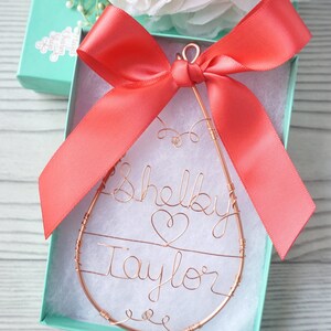 7th Anniversary Gift Personalized Christmas Ornament, Keepsake Gift idea for Copper Anniversary, Copper Gift for Men, Wedding Anniversary