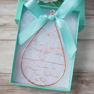 7th Anniversary Gift Personalized Christmas Ornament, Keepsake Gift idea for Copper Anniversary, Copper Gift for Men, Wedding Anniversary