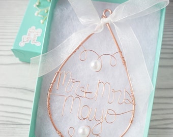 Wedding Ornament Keepsake Wedding Gift Personalized Wedding Gift Bride Groom Ornament Wedding Gift Unique Wedding Gift 2019 Christmas