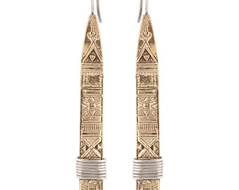 Tribal earrings , THE BAHATI EARRINGS  , ethnic earrings , tuareg  inspired earrings , brass earrings