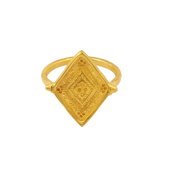 Ethnic Gold ring , THE KYA RING , 22k gold plated ring , Vermeil jewellery , Bohemian ring , statement ring