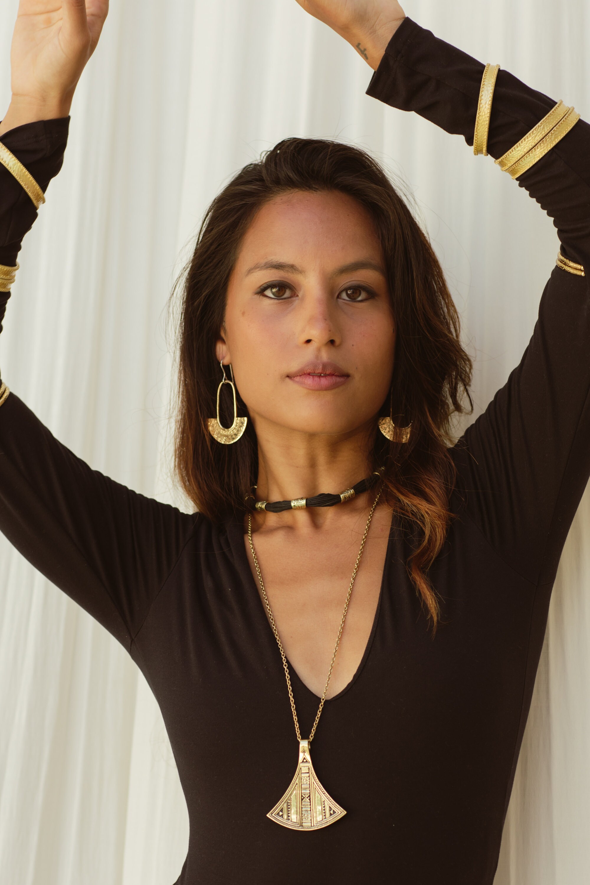African Black and Gold Choker , THE AMARI CHOKER , Ethnic Necklace ...