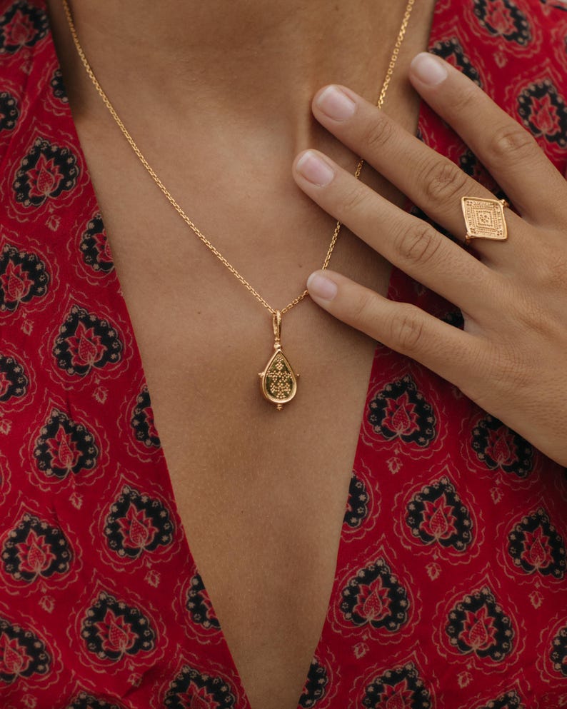 Ethnic Gold ring , THE KYA RING , 22k gold plated ring , Vermeil jewellery , Bohemian ring , statement ring zdjęcie 2