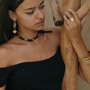 Ethnic Gold ring , THE KYA RING , 22k gold plated ring , Vermeil jewellery , Bohemian ring , statement ring zdjęcie 7