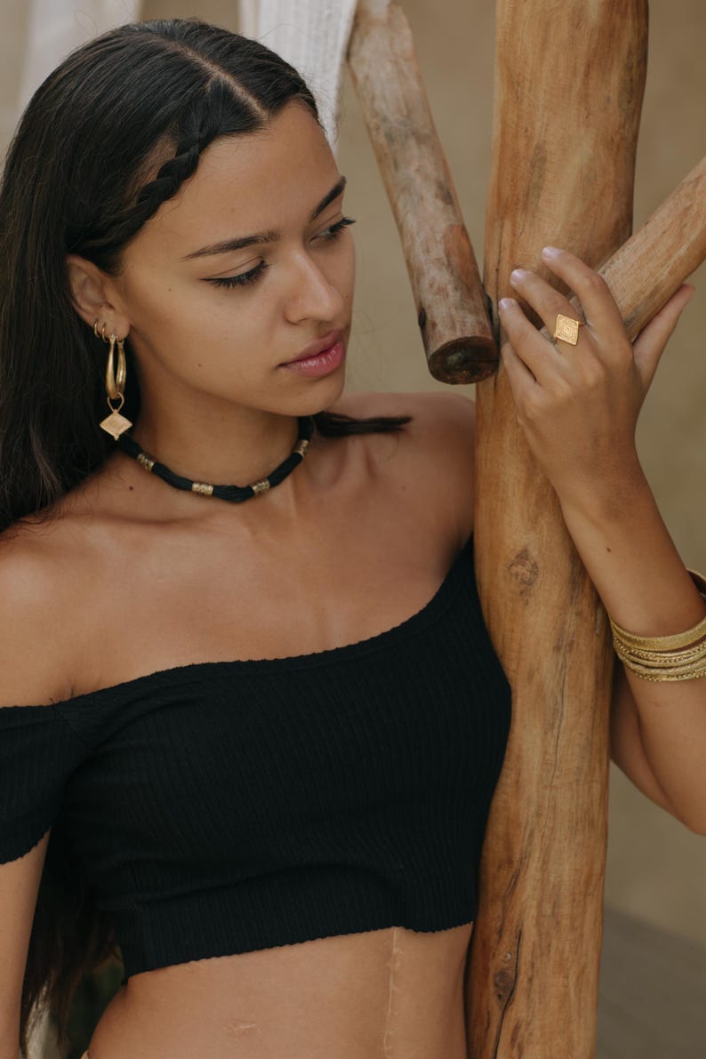 Ethnic Gold ring , THE KYA RING , 22k gold plated ring , Vermeil jewellery , Bohemian ring , statement ring zdjęcie 7