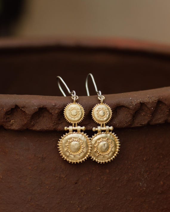 Ethnic earrings , THE KAAVYA EARRINGS , Bohemian dangle earrings , Timeless jewellery , Handcrafted earrings