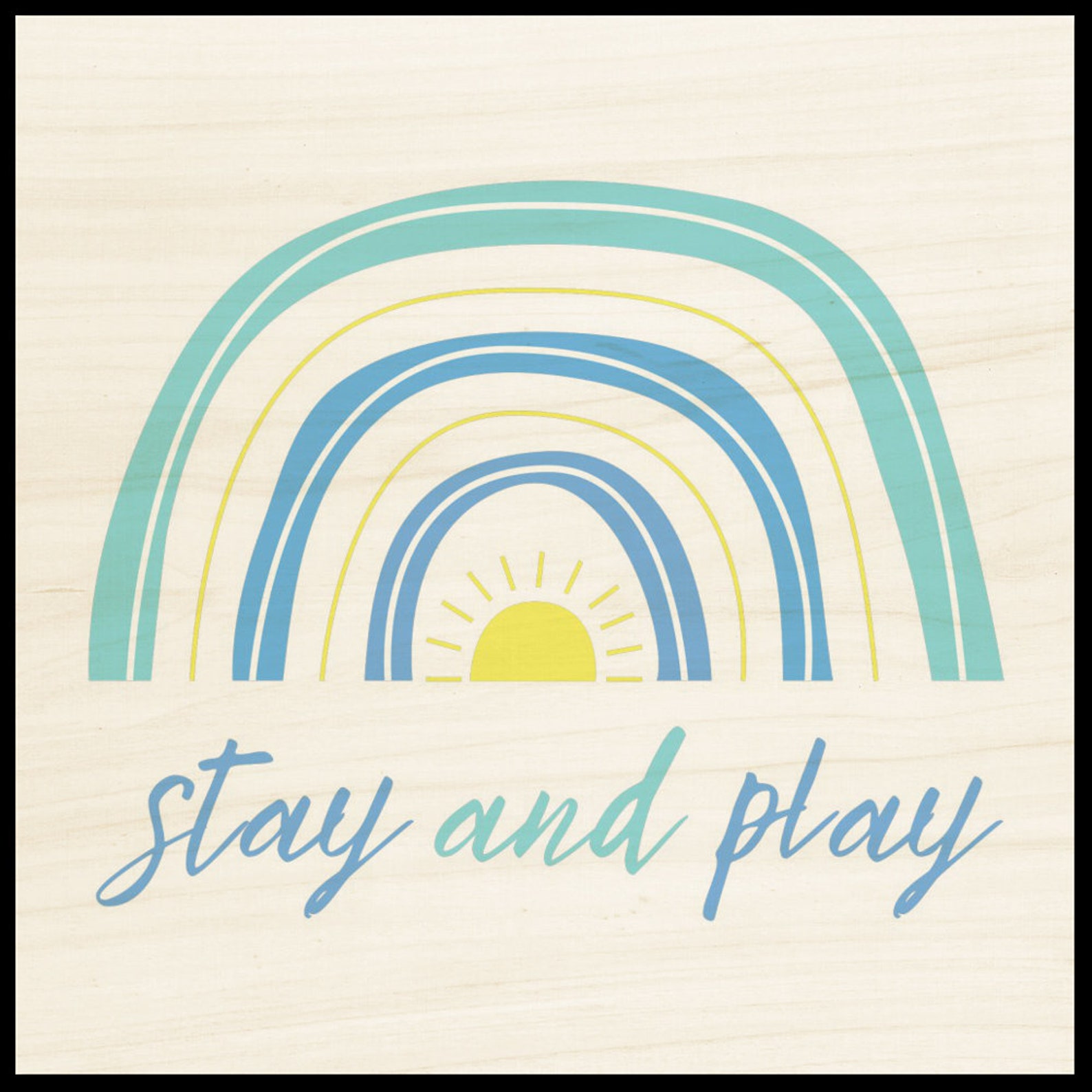 Stay And Play Wood Sign for Playroom Nursery or Bedroom Boho Etsy