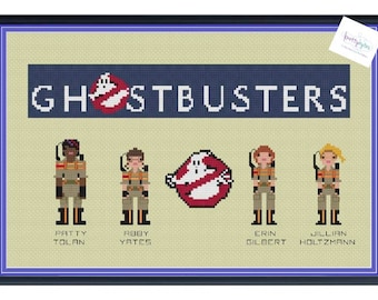Ghostbusters Nieoficjalny haft krzyżykowy CYFROWY PDF (tylko wzór)