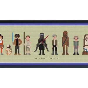 SW Force Awakens Unofficial Cross Stitch DIGITAL PDF (pattern only) Parody