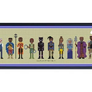 Wakanda Heroes Unofficial Cross Stitch DIGITAL PDF (pattern only) Panther