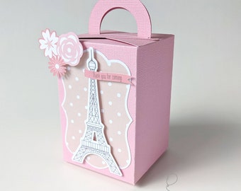 Ooh La La Party Favor Bags Paris Gift Bags Pink Black Pink White Stripe Favor Bags 10 Paris Cafe Favor Bags Small Shopping Bags