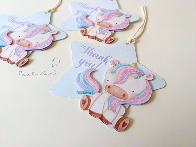 Unicorn Party Favors Unicorn Birthday Unicorn Party Decor Unicorn Favor Tags Unicorn Treats Unicorn Thank you Tags Unicorn