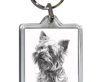 Mike Sibley Staffordshire Bull Terrier Quality Acrylic Keyring 50mm x 35mm-Gift