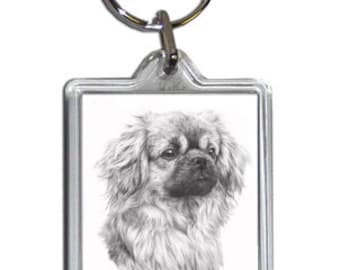 Mike Sibley Staffordshire Bull Terrier Quality Acrylic Keyring 50mm x 35mm-Gift