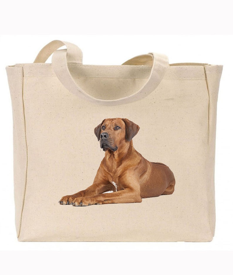 Reusable bag Quality Canvas Gusseted Tote Shopper Gift For Dog Lovers CS Dog Rhodesian Ridgeback 15897087 Ideal Present