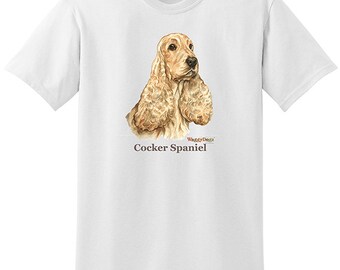 Waggy Dogz Cocker Spaniel (n) (cd131) Dog Breed Cotton T-shirt Adult XS-5XL