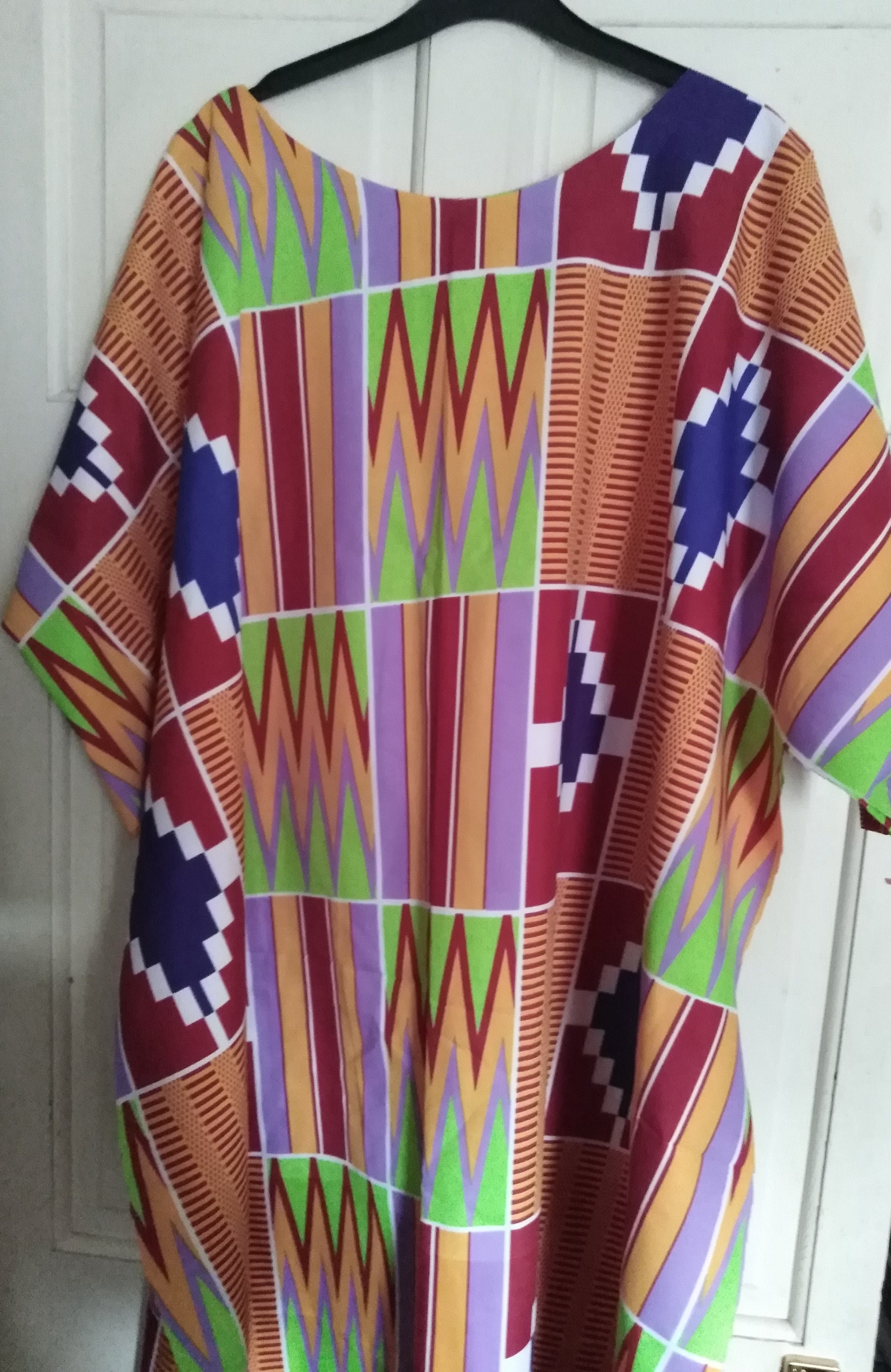 african print kaftan dress