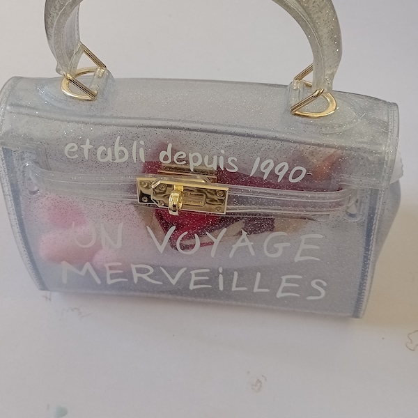 Sac bandoulière femme en sac gelée voyage au pays des Merveilles